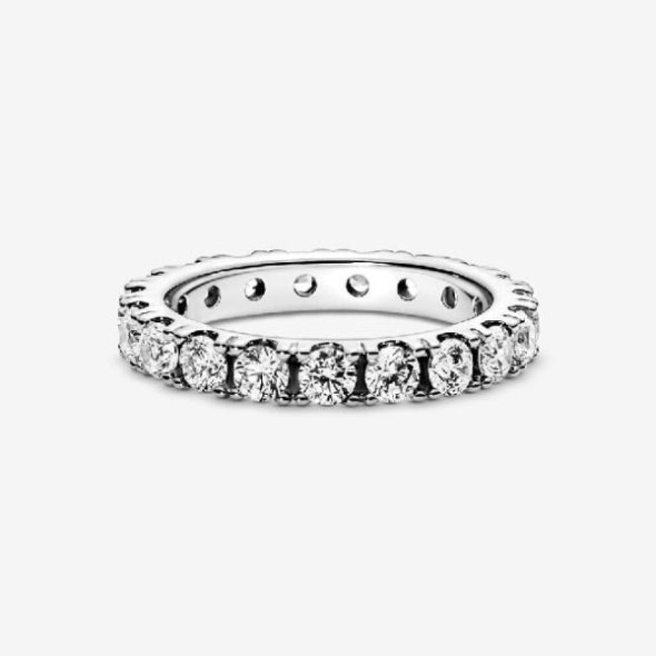 Sparkling Row Eternity Pandora CA Ring