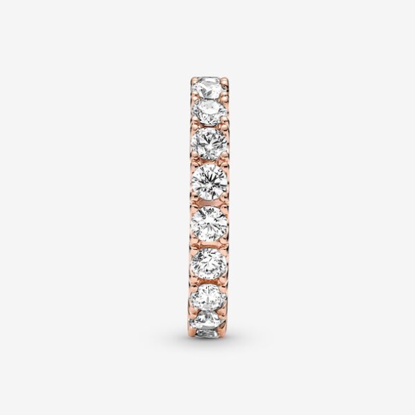 Sparkling Row Eternity Ring Pandora CA Rose Gold Plated
