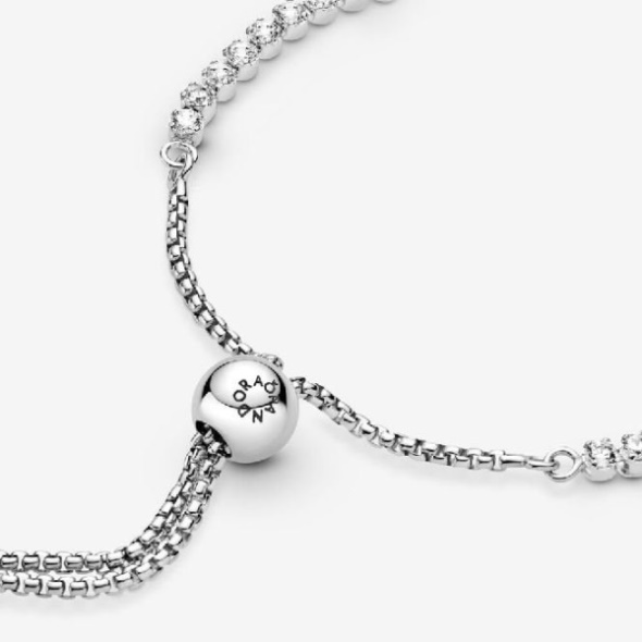 Sparkling Slider Tennis Bracelet Pandora CA