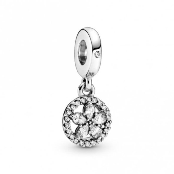 Sparkling Snowflake Circle Dangle Charms Pandora CA