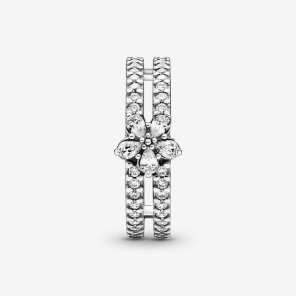 Sparkling Snowflake Double Ring Pandora CA