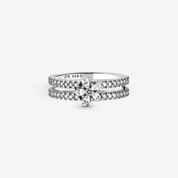 Sparkling Snowflake Double Ring Pandora CA