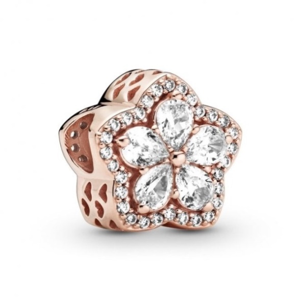 Sparkling Snowflake Pandora CA Pave Charms