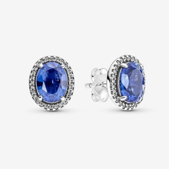 Sparkling Statement Halo Stud Earrings Pandora CA