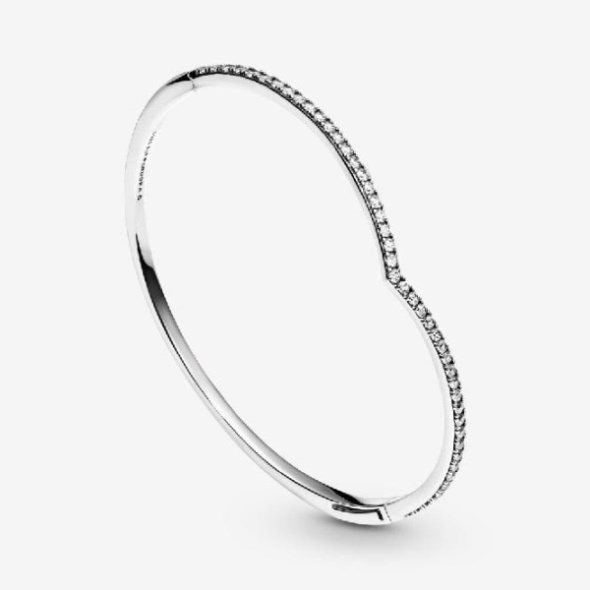 Sparkling Wishbone Bangle Pandora CA