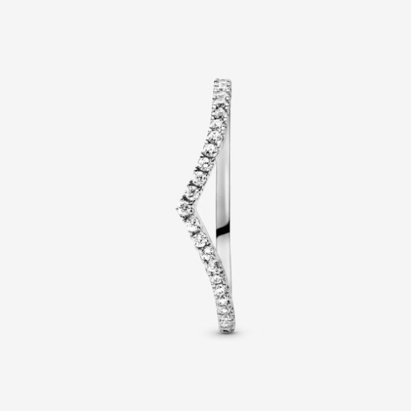 Sparkling Wishbone Ring Pandora CA Sterling Silver