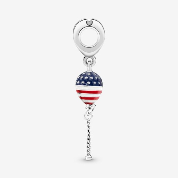 Stars Stripes Bow Balloon Dangle Charm Pandora CA
