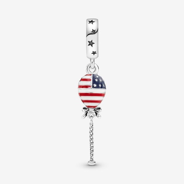 Stars Stripes Bow Balloon Dangle Charm Pandora CA