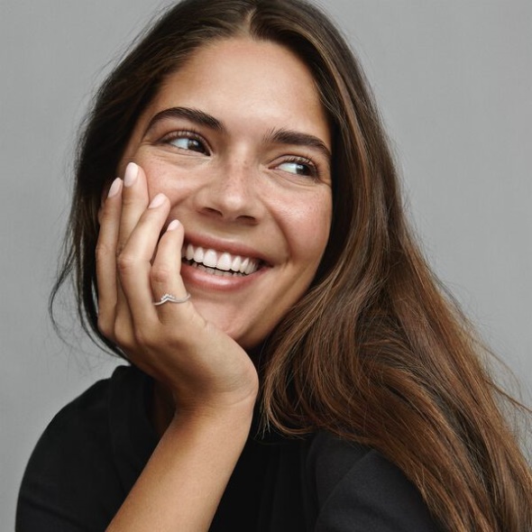 Tiara Wishbone Ring Pandora CA Sterling Silver