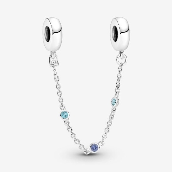 Triple Blue Stone Safety Chains Pandora CA