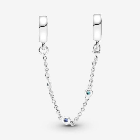 Triple Blue Stone Safety Chains Pandora CA