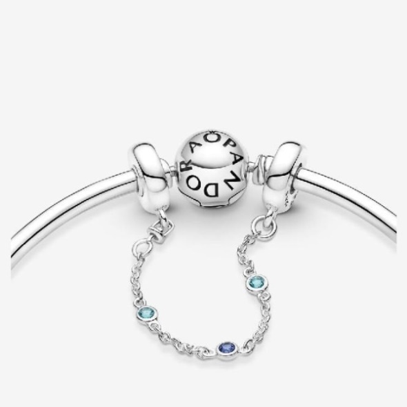 Triple Blue Stone Safety Chains Pandora CA