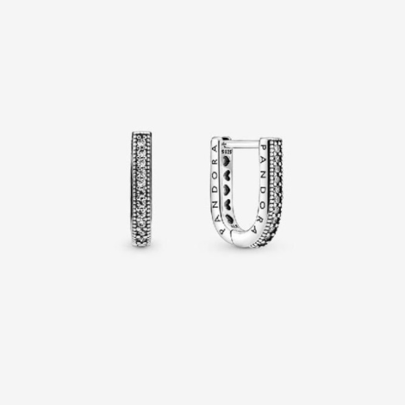 U-Shaped Hoop Earrings Pandora CA