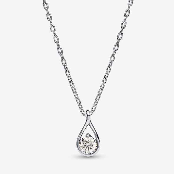 Pandora CA Brilliance Lab-Created 0.50 Ct Tw Diamond Pendant Necklace