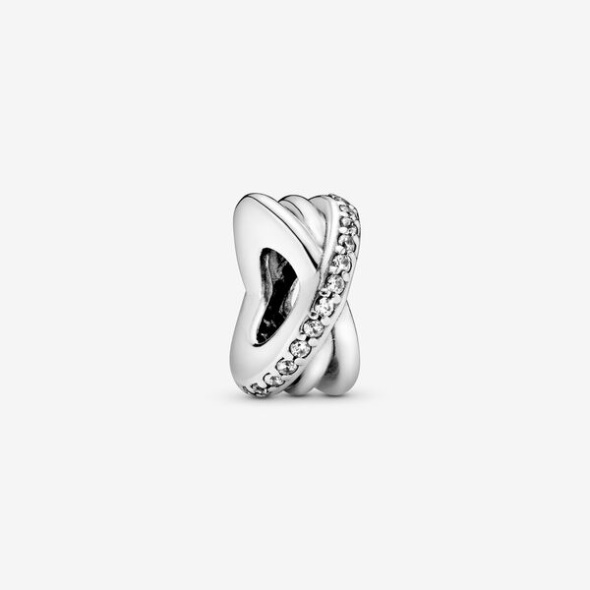 Sparkling And Polished Lines Spacer Charm Pandora CA