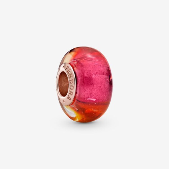 Glittering Sunset Murano Glass Charm Pandora CA