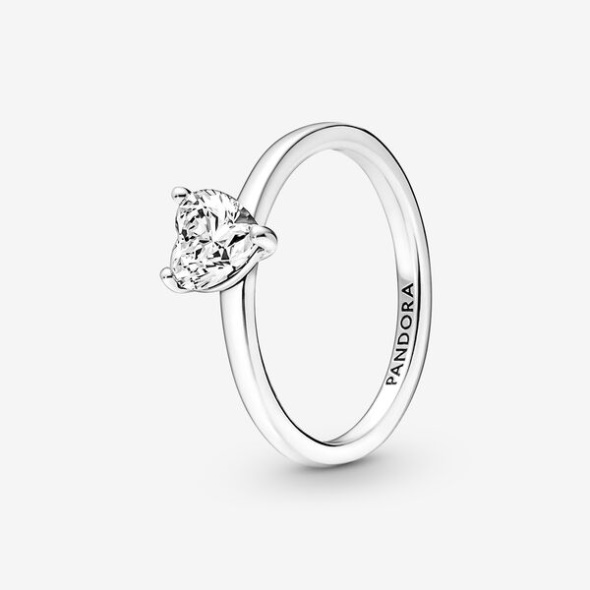 Sparkling Heart Solitaire Ring Pandora CA