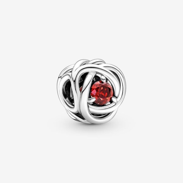 July True Red Eternity Circle Charm Pandora CA