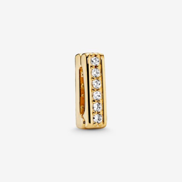 Sparkling Clip Charm-Final Sale Pandora CA Gold Plated
