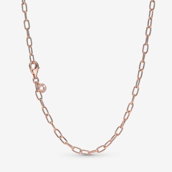 Link Chain Necklace Pandora CA Rose Gold Plated