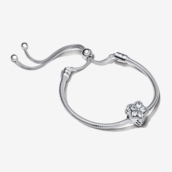Pandora CA Sparkling Snowflake Sliding Bracelet Set