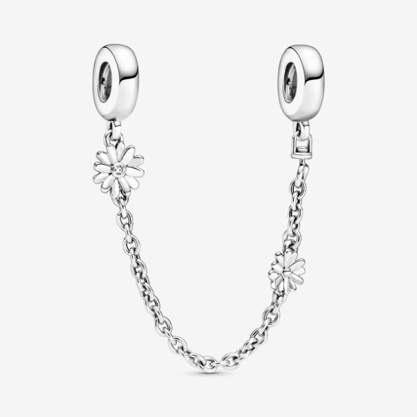 Daisy Flower Safety Chain Charm Pandora CA