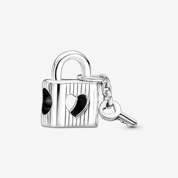 Padlock Heart Key Charm Pandora CA