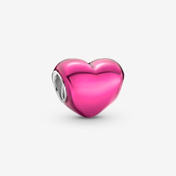 Metallic Pink Heart Charm Pandora CA
