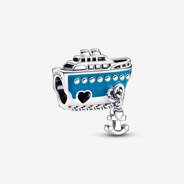 Anchored Cruise Ship Charm Pandora CA