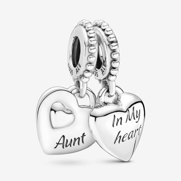 Aunt Niece Split Heart Dangle Charm Pandora CA