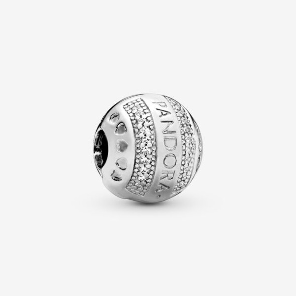 Pandora CA Logo Round Clip Charm