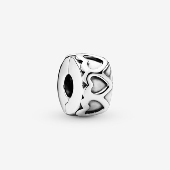 Band Of Hearts Clip Charm Pandora CA Sterling Silver