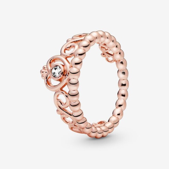 Princess Tiara Crown Ring Pandora CA Rose Gold Plated