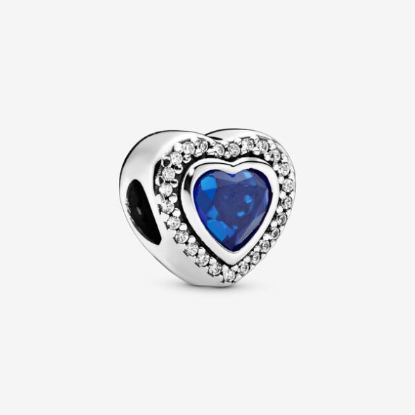 Sparkling Blue Heart Charm Pandora CA