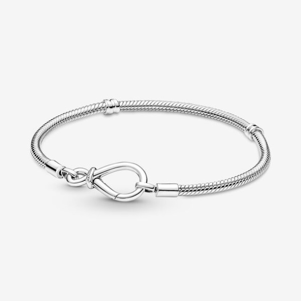 Pandora CA Moments Infinity Knot Snake Chain Bracelet
