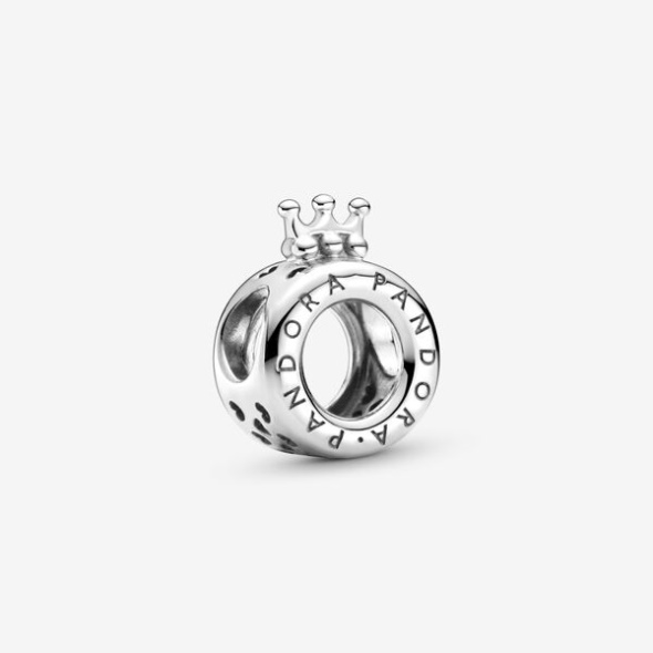 Pandora CA Logo Crown O Charm Sterling Silver