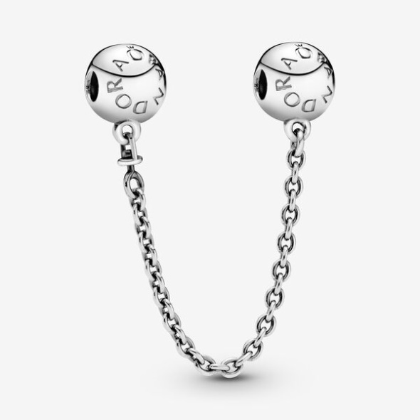 Pandora CA Logo Safety Chain Charm