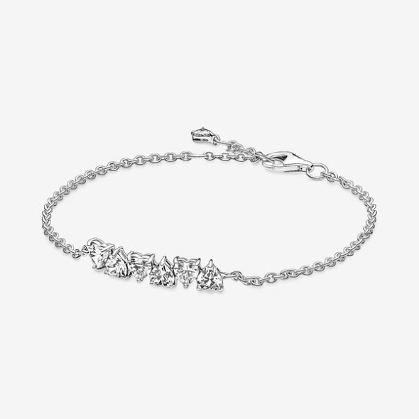 Sparkling Endless Hearts Chain Bracelet Pandora CA