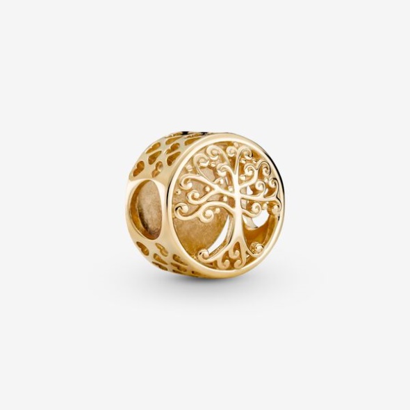 Openwork Family Roots Charm Pandora CA Gold