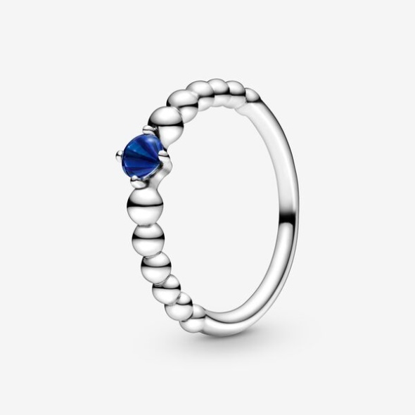September Sea Blue Beaded Ring Pandora CA