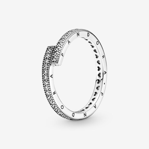 Sparkling Overlapping Ring Pandora CA Sterling Silver