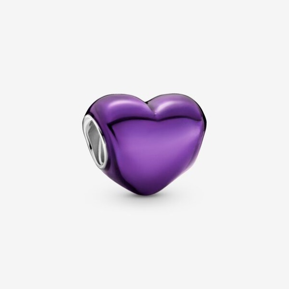 Metallic Purple Heart Charm Pandora CA