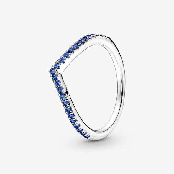 Pandora CA Timeless Wish Sparkling Blue Ring