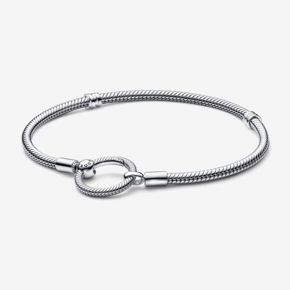 Pandora CA Moments O Closure Snake Chain Bracelet
