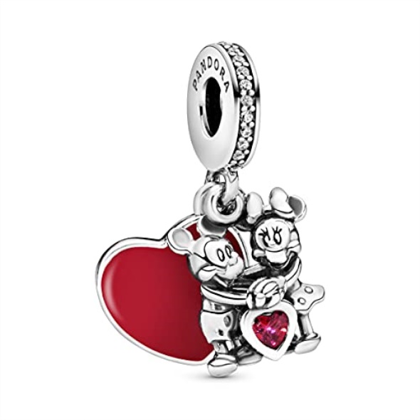 Pandora CA Disney Mickey and Minnie With Love Hanging Charm