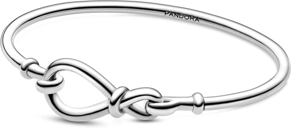 Pandora CA Infinity Knot Bangle 925 Sterling Silver Charm Bracelet