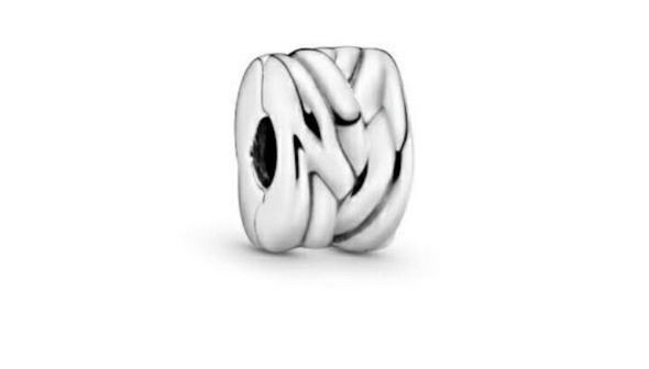 Pandora CA Retired Sterling Silver Braided Clip