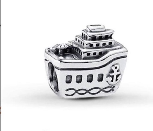 Pandora CA Sterling Silver Cruise Ship Bead Charm Retired