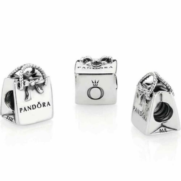 Pandora CA Sterling Silver Logo Gift Bag Charm
