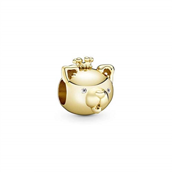 Pandora CA Gold with Cubic Zirconia Shining Dog Charm